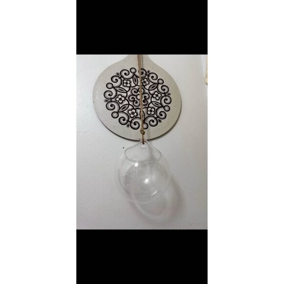 Set of Vintage Inspired Hanging Glass Bubble Planters  Globe Wall/Window Planter - Picture 5 of 6